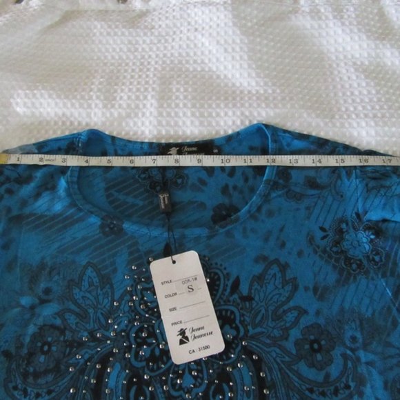 NEW  Blue Bling dress says small appears larger Check - Picture 12 of 16